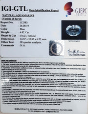 6.82/CT Natural Aquamarine with Govt Lab Certificate-5661